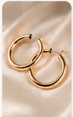 Golden Hoop Earrings