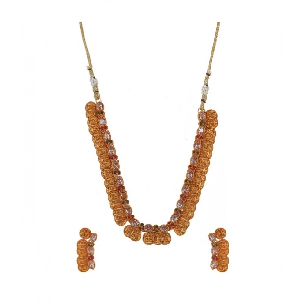 Laxmi Coin Shape Jewellery Choker White