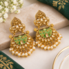 Close-up of the earrings