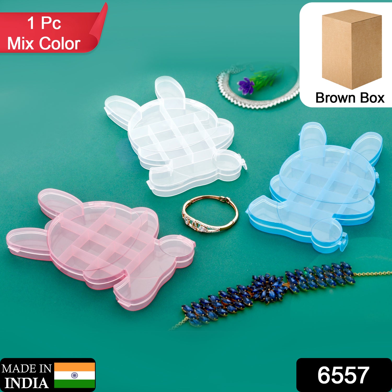 Bear Jewelry Organizer – Clear ABS Plastic Storage...