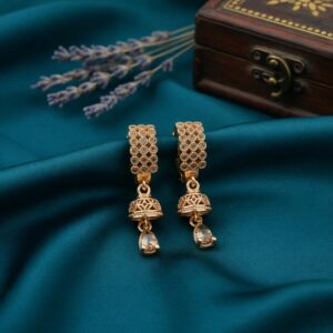 Jhumka Style Teardrop Earrings – Elegant Party Wear...