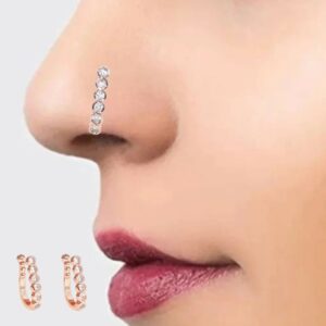 Clip On Nose Pin Combo – Gold, Rose,…