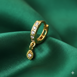 Gold Plated Huggie Teardrop Earrings – Elegant Daily...