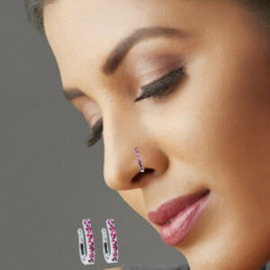 Diamond Stud Nose Pin – Minimalist Silver &…
