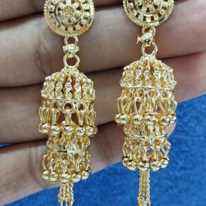 Gold Plated Jhumka – Classic Indian Ethnic Earrings