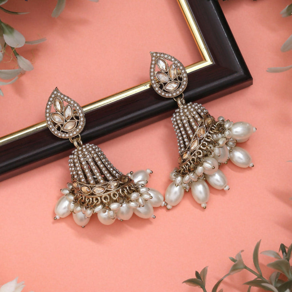 Hanging Jhumkas Earrings for Women – Stylish Alloy...