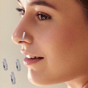 Non Piercing Clip-On Nose Ring – CZ Stone…