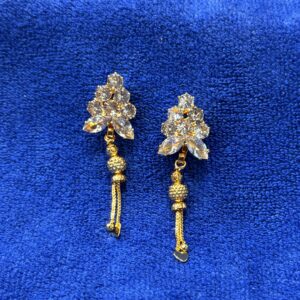 Jhumka Earrings – Elegant Crystal Studs with Traditional...