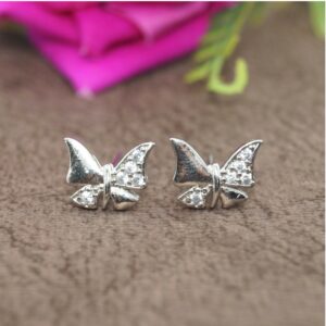 Sterling Silver Butterfly Stud Earrings – Elegant Everyda...