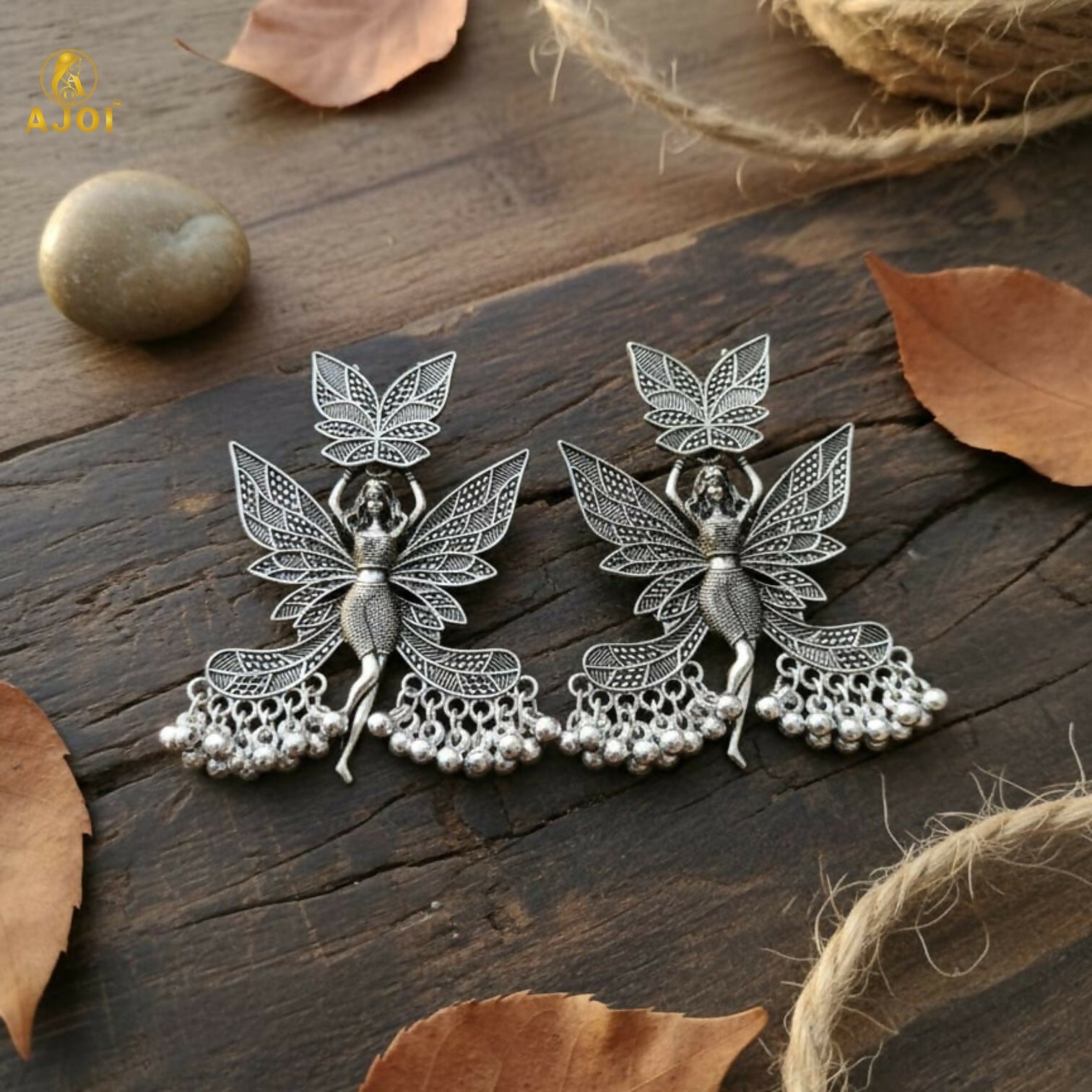 Fairy Wing Oxidized Silver Earrings – Lightweight Stateme...