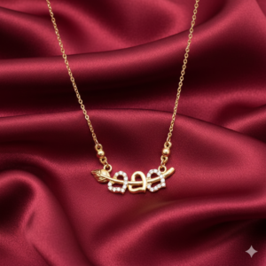 Gold Plated Interlocking Hearts Pendant Necklace – Elegant Symbolism