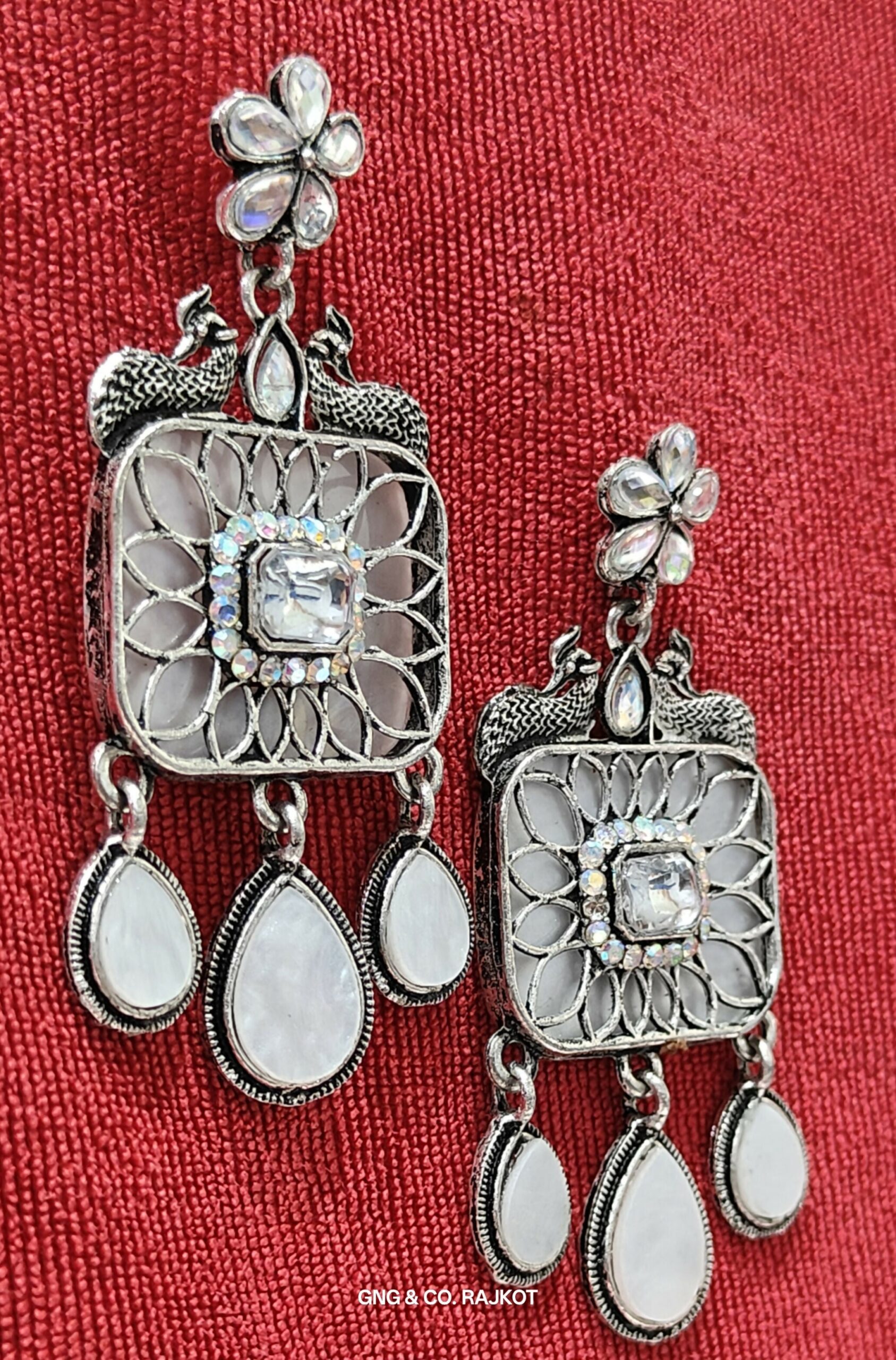 Silver Earrings – Intricate Antique Craftsmanship - Image 2