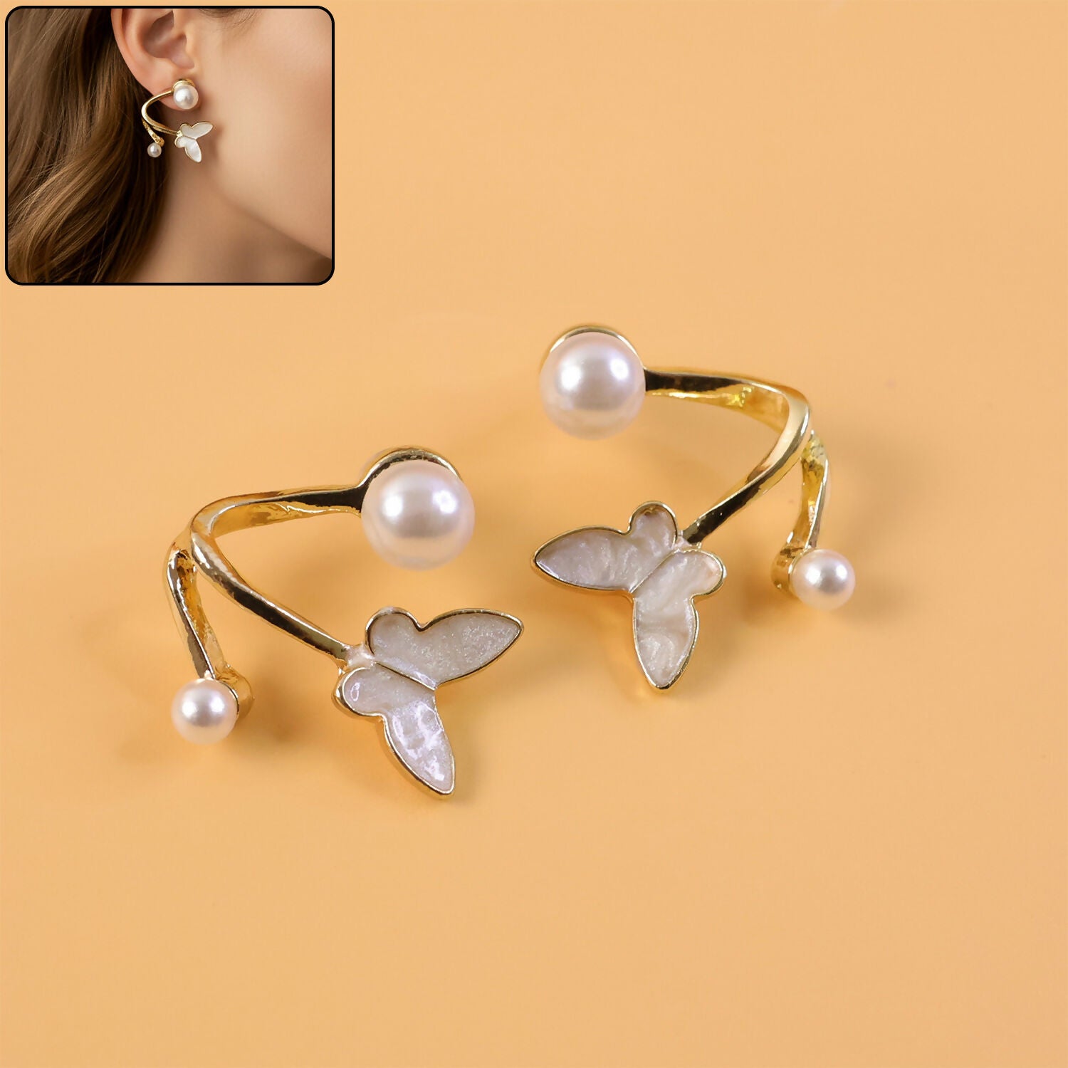 Multi Layer Crystal Hoop Earrings – Elegant Korean... - Image 2