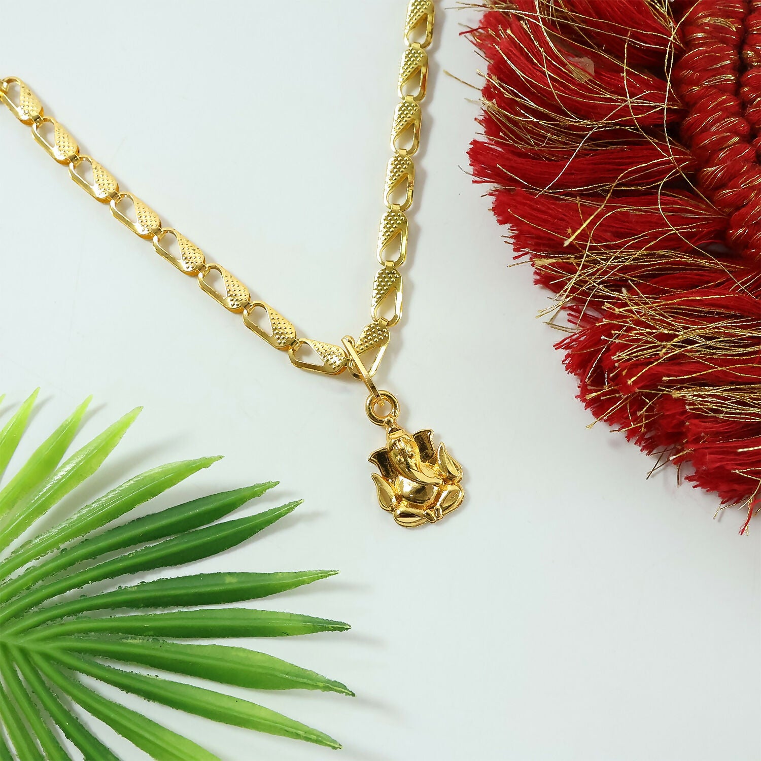 Lord Ganesha Pendant – Prosperity Symbol Necklace with Chain