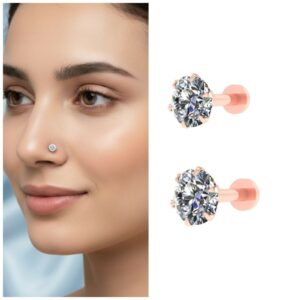 Rose Gold Labret Nosepin – Comfortable Daily Wear…