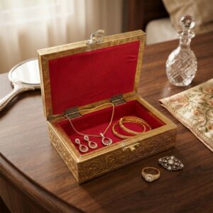 Radha Krishna Jewelry Box – Handcrafted with Antique...