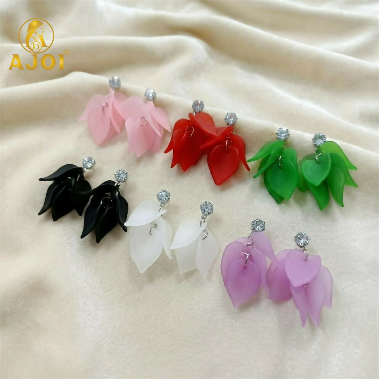 Floral Petal Drop Earrings – Lightweight Elegant Statemen...