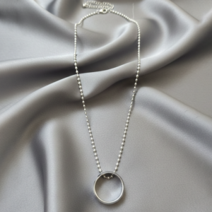 Silver Pendant Necklace for Men – Elegant Round Design