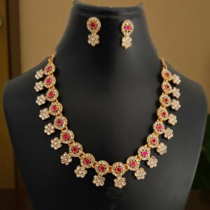 Kundan Pearl Peacock Choker Necklace – Traditional Ethnic Elegance