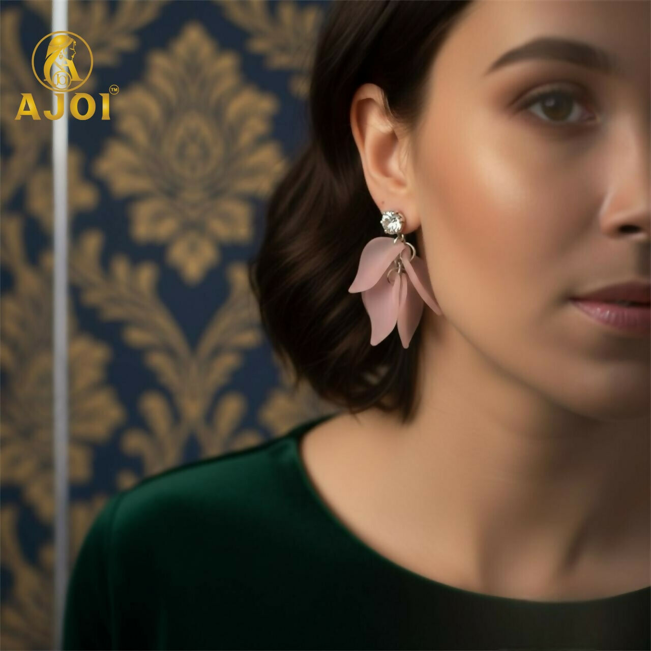 Floral Petal Drop Earrings – Lightweight Elegant Statemen... - Image 2